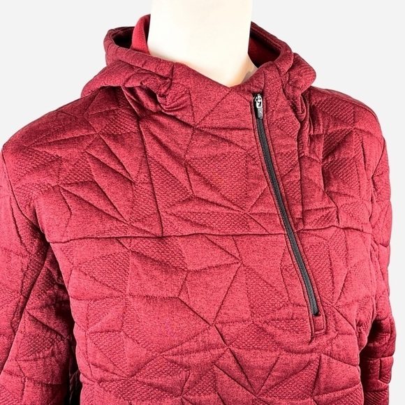 The North Face Womens Small Brick Red Textured Hoodie Activewear Pullover - Picture 3 of 15